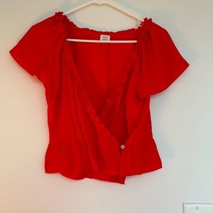 COPY - wilfred red wrap top